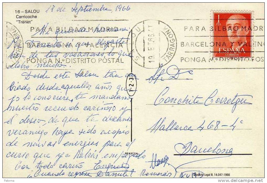 3757  Postal, Salou ( Tarragona) 1966,post Card, Postkarte - Covers & Documents