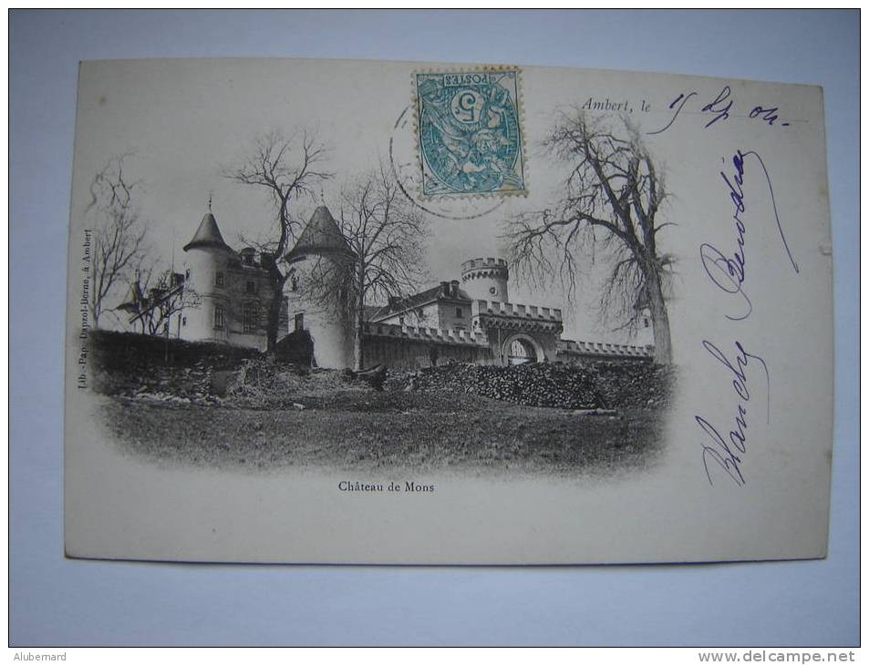 Ambert , Chateau De Mons. - Ambert