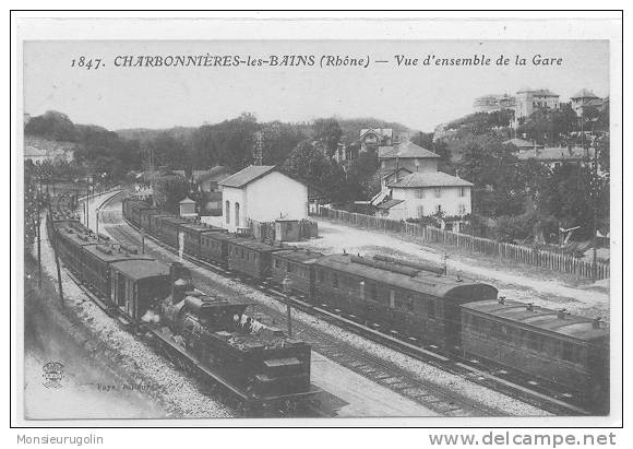 69 )) CHARBONNIERES LES BAINS, Vue D'ensemble De La Gare N° 1847 - Charbonniere Les Bains