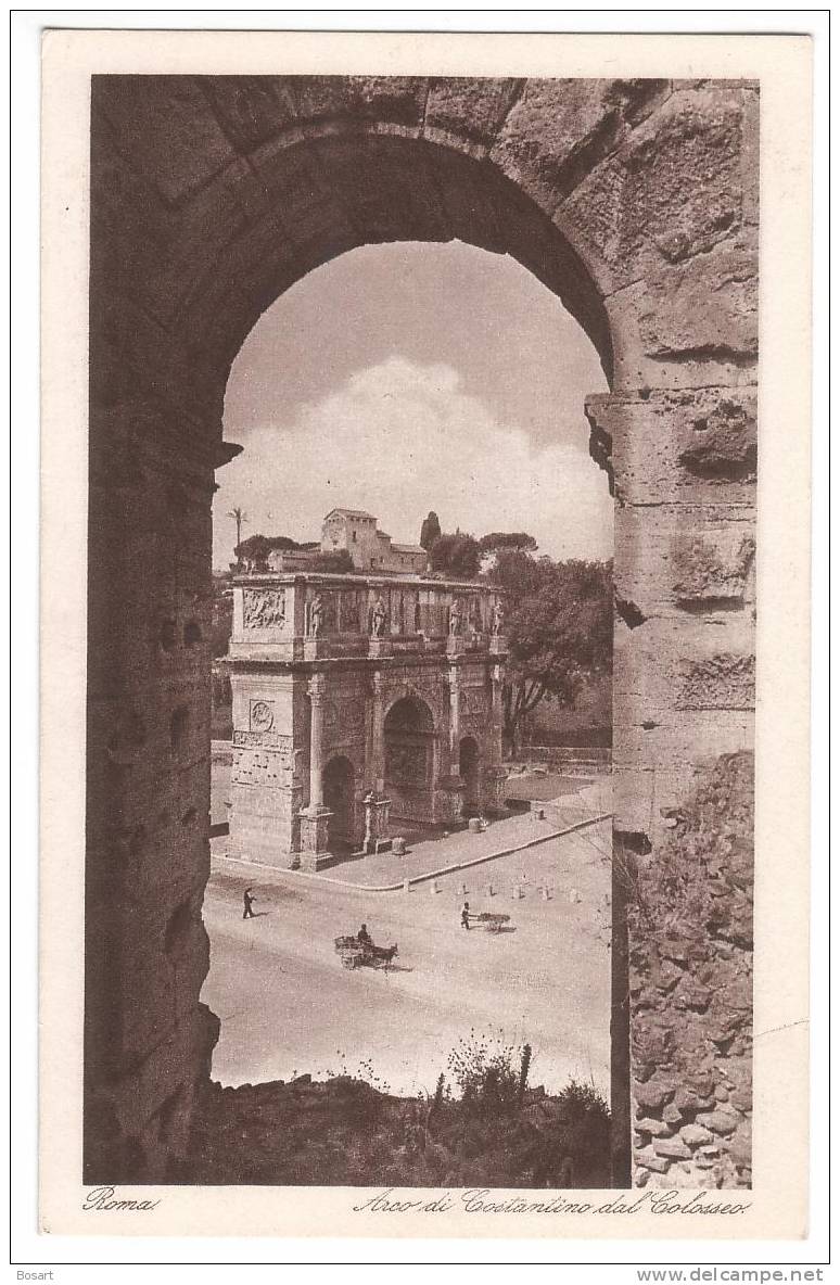 CPA Italie Roma - Arco Di Costantino Dal Colosseo- Grafia N°60008 - Colosseum