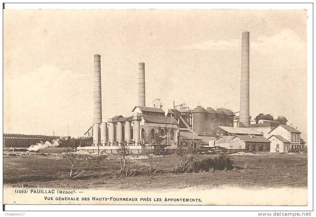 33 - PAUILLAC  -  Vue Générale Des Hauts-Fourneaux Près Les Appontements - Pauillac