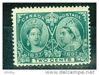 1897 2 Cent  Queen Victoria Diamond Jubilee  #52 MH 95% Original Gum - Unused Stamps