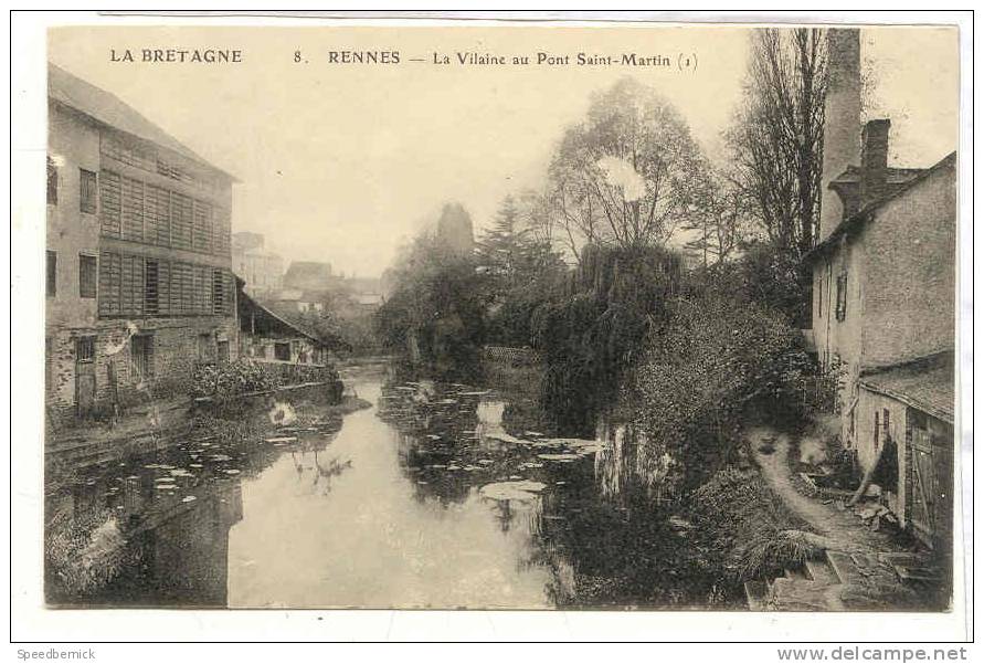 R-747 RENNES La Vilaine Au Pont Saint Martin (1) . 8 ELD ?  Séchoir Tannerie - Rennes