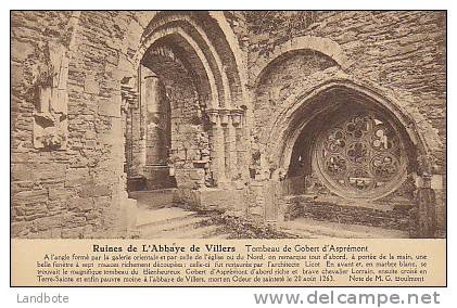 Ruines De L´Abbaye De Villers Tombeau De Gobert D´Asprémont - Villers-la-Ville