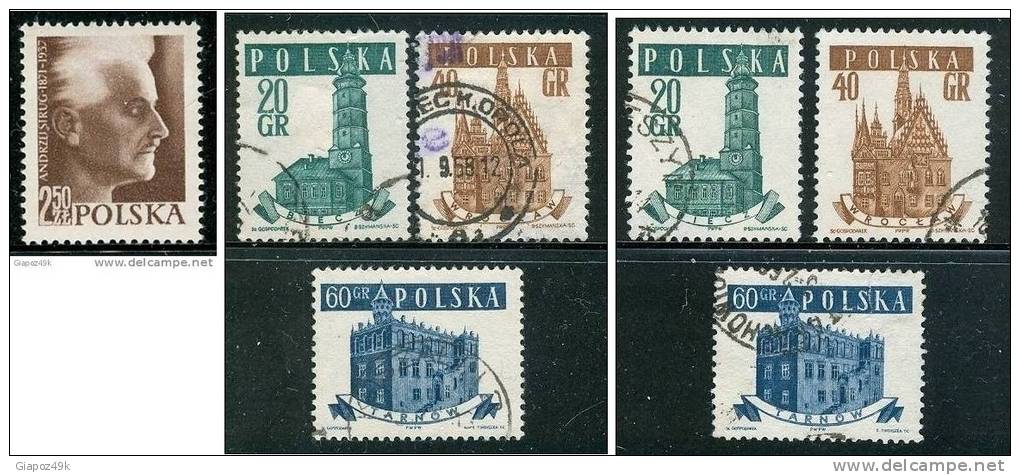 ● POLONIA - Rep. Popolare - 1957  N. 918  ** , Serie Compl. + 923 /25 Usati - Lotto  574 /78 /79 - Unused Stamps