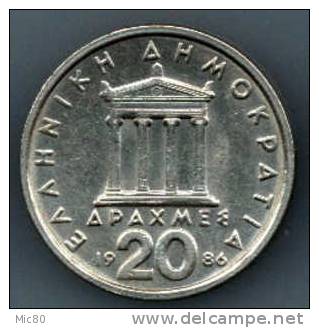 Grèce 20 Drachmes 1986 Ttb/sup - Grèce