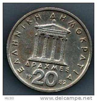 Grèce 20 Drachmes 1982 Ttb - Griechenland