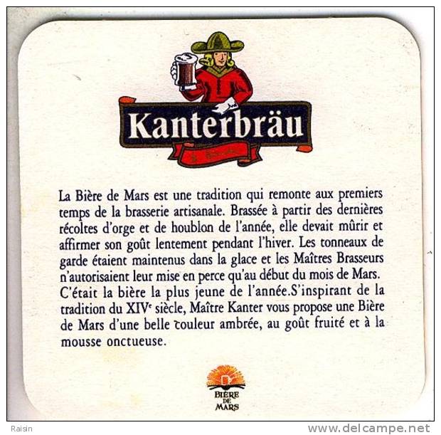 Kanterbräu  La Bière De Mars De Maitre Kanter Est Arrivée Brassin 1995 Sous-bock  Bi-face TBE - Sous-bocks