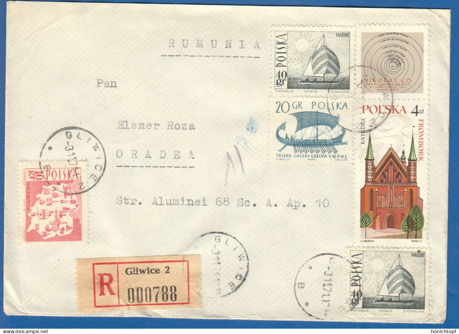 Polen; Registered Cover Gliwice 2; 1971 - Brieven En Documenten