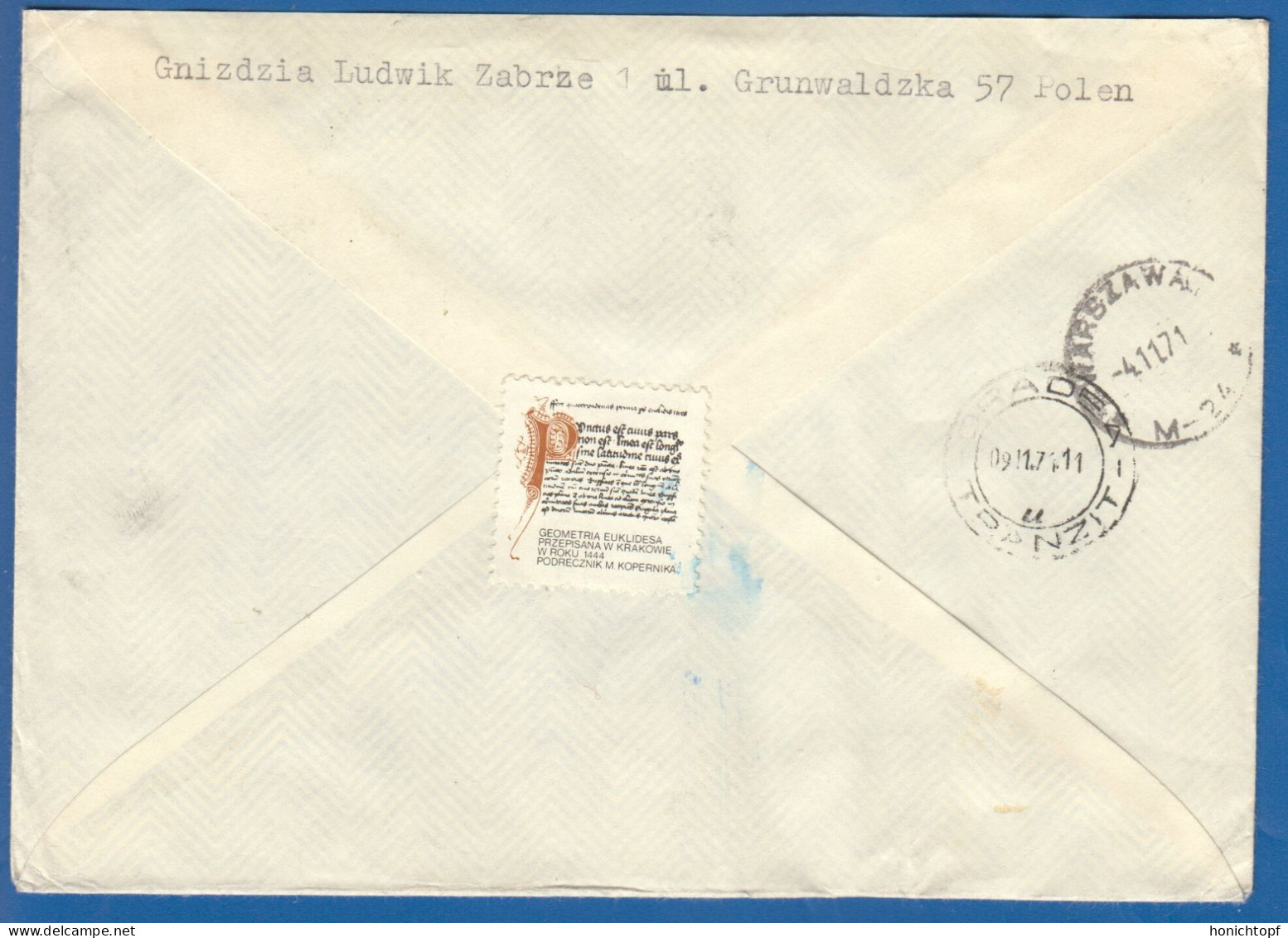Polen; Registered Cover Gliwice 2; 1971 - Lettres & Documents
