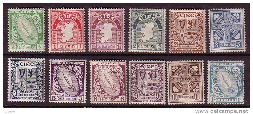 Q0683 - IRLANDE IRELAND Yv N°40/51 ** - Unused Stamps