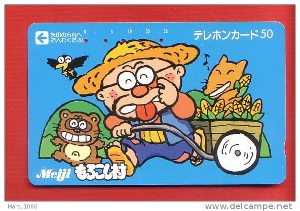 Japan Japon  Telefonkarte Télécarte Phonecard Telefoonkaart  -  Meiji   Werbung   Comic - BD