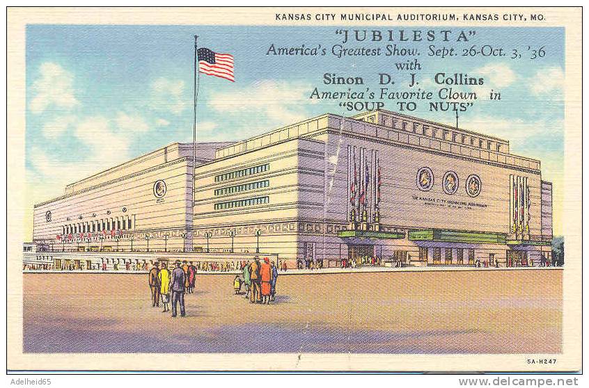 Kansas City Missouri Municipal Auditorium, Jubilesta With DJ Collins From Soup To Nuts 1936 - Autres & Non Classés