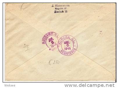 CH340a/ SCHWEIZ, Bundesfeier-Kuvert + Satz, FDC, 15.6.46, Ex Braunwald Nach USA - Briefe U. Dokumente