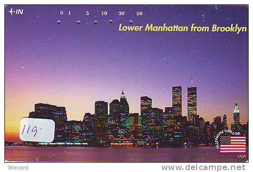 Phonecard USA  Related  * Telecarte USA Connectés  (119) NEW YORK MANHATTAN * Telefonkarte USA Verbunden - Japan - - Landscapes