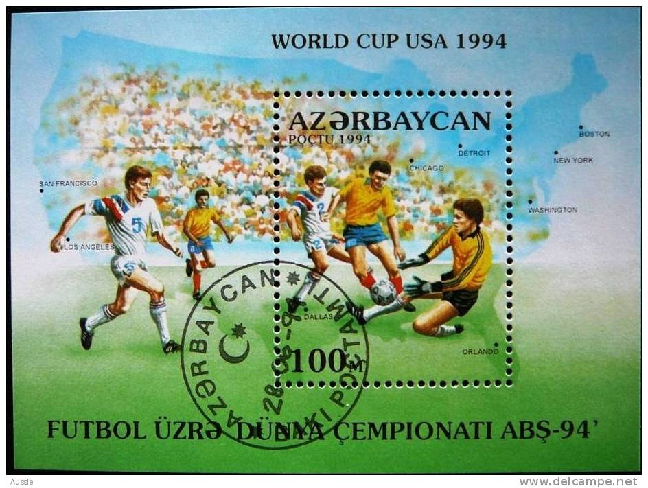 Sport Football Azerbaidjan 1994 Yvertn° Bloc 8 (°) Used Cote 4 Euro - Azerbaïdjan