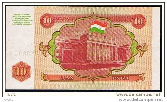 10 Rubles "TADJIKISTAN"       UNC   Ro 62 - Tayikistán