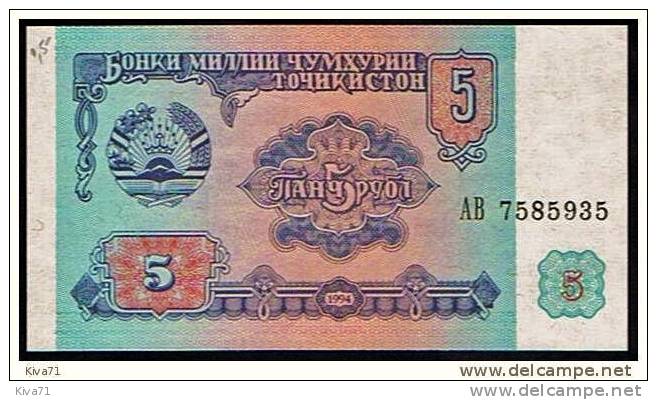 5 Rubles "TADJIKISTAN"       UNC   Ro 62 - Tadzjikistan