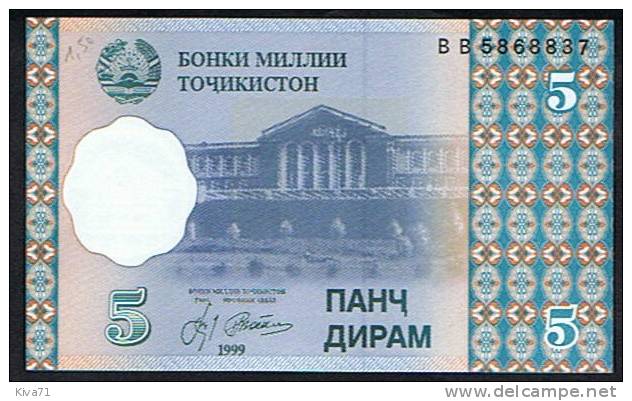 5 Rubles "TADJIKISTAN"  1999     UNC   Ro 62 - Tadzjikistan