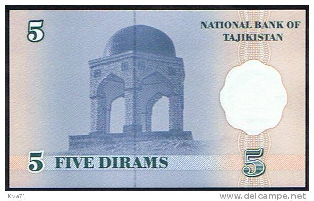 5 Rubles "TADJIKISTAN"  1999     UNC   Ro 62 - Tayikistán