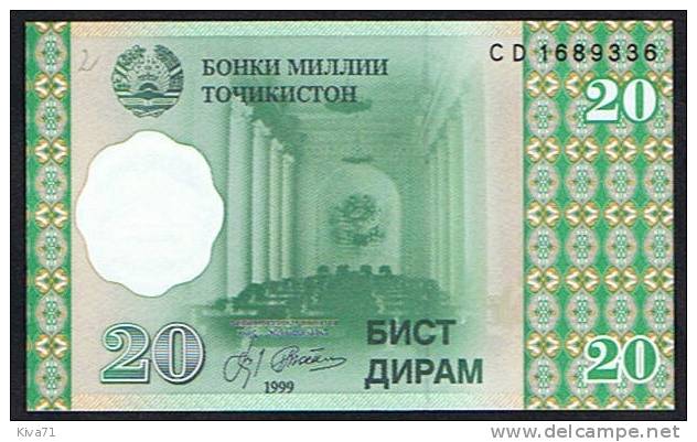 20 Rubles "TADJIKISTAN"  1999     UNC   Ro 62 - Tayikistán