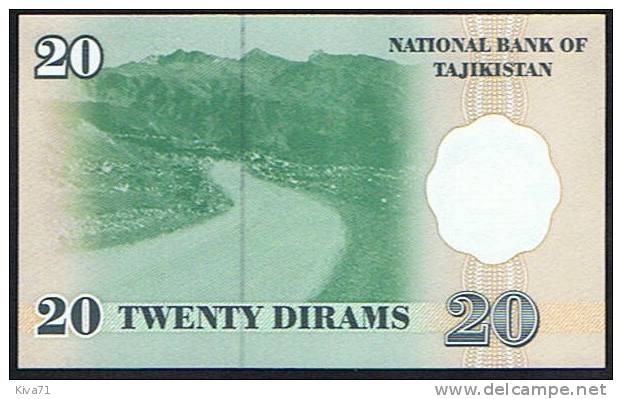20 Rubles "TADJIKISTAN"  1999     UNC   Ro 62 - Tadzjikistan