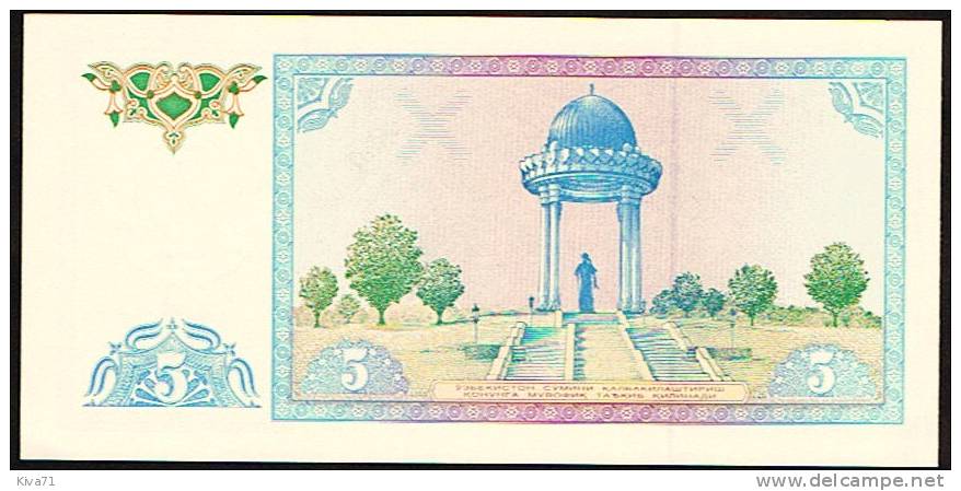 5 Cym  "OUZBEKISTAN"      1994   UNC     Ro 61 - Oezbekistan