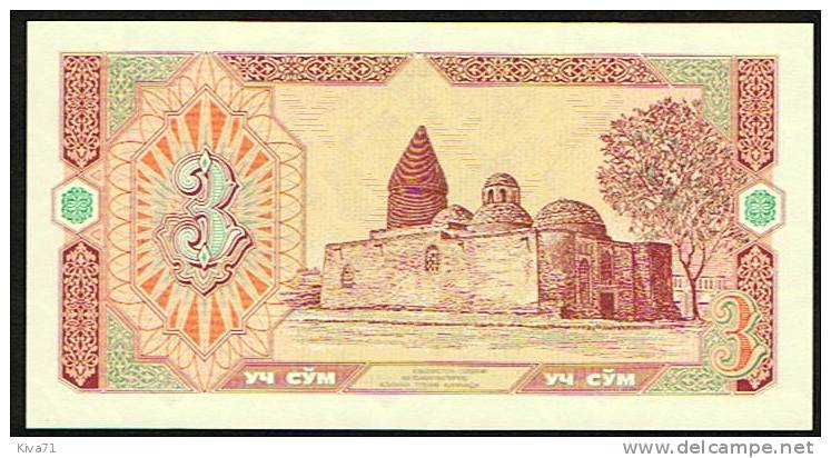 3 Cym  "OUZBEKISTAN"      1994   UNC     Ro 60 - Oezbekistan