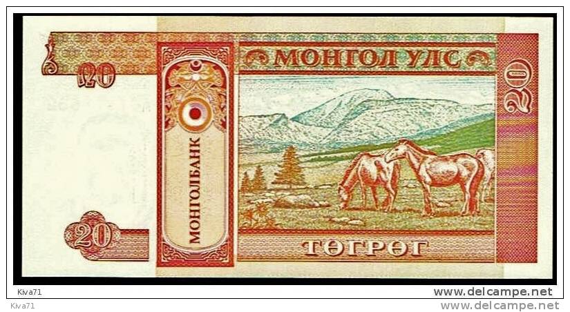 20 Tugrik    "MONGOLIE"   Cheval    UNC   Ro 31 - Mongolei