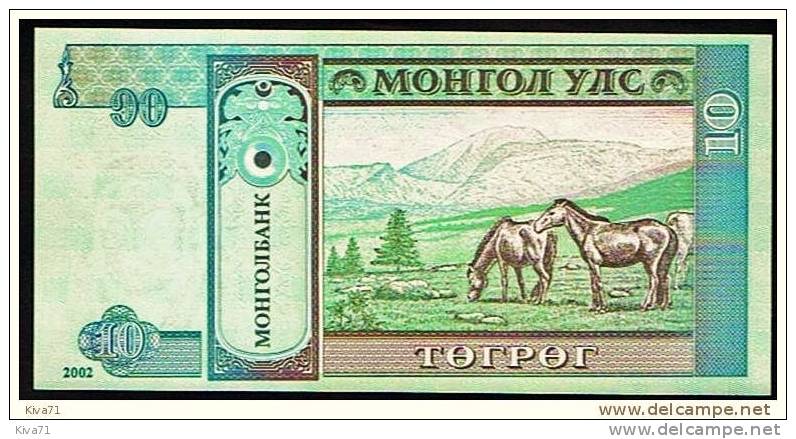 10 Tugrik    "MONGOLIE"    Cheval   P54  UNC  Ro 31 - Mongolië