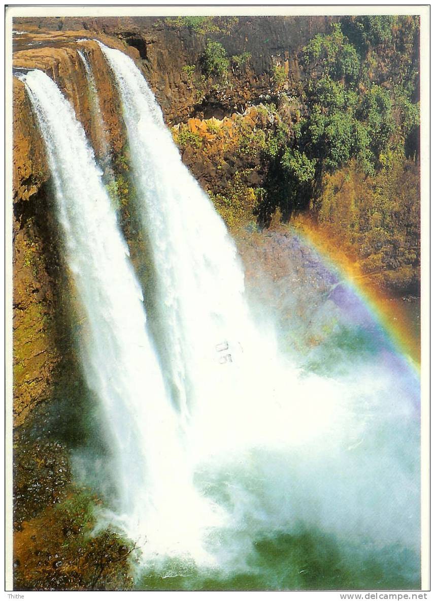 HAWAII - WAILUA FALLS Within A Rainbow Near Lihue On The Island Of Kauai - Kauai