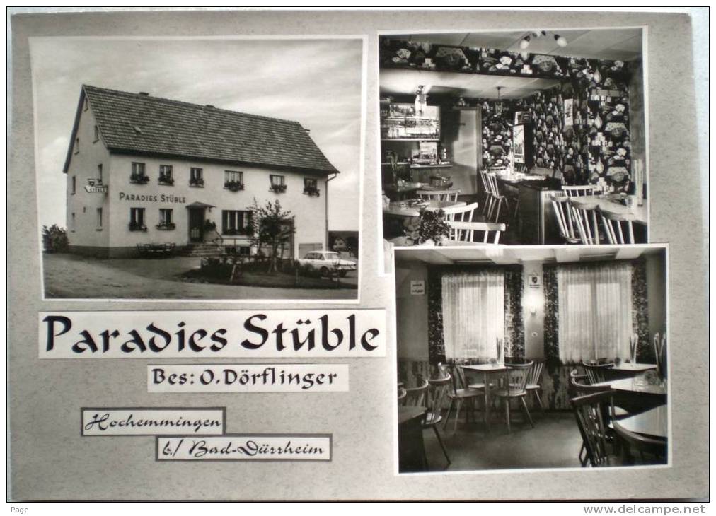 Hohenemmingen,Paradiesstüble,O.Dörflinger,3-Bild-Karte,1968 - Bad Duerrheim