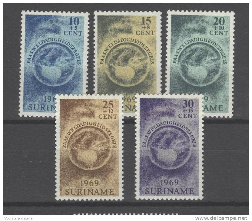 SURINAME 1969 NVPH 511-15 PASEN EASTERN OSTERN - Surinam ... - 1975