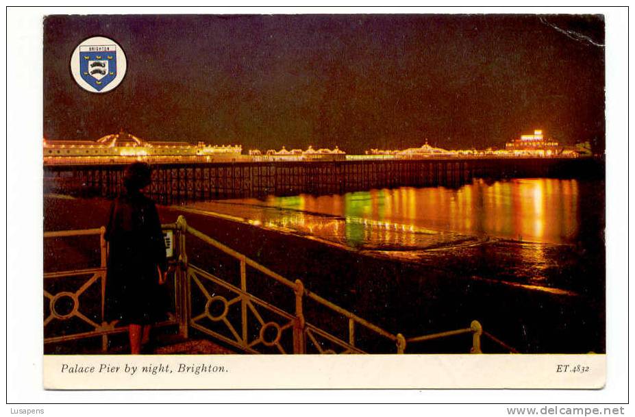 OLD FOREIGN 1871 -  UNITED KINGDOM - ENGLAND - PALACE PIER BY NIGHT , BRIGHTON - Brighton