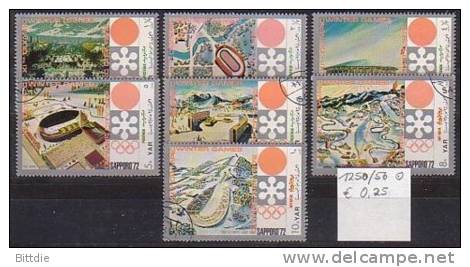 Olympia ´72, Jemen Rep.  1250/56 , O  (1571)* - Hiver 1972: Sapporo
