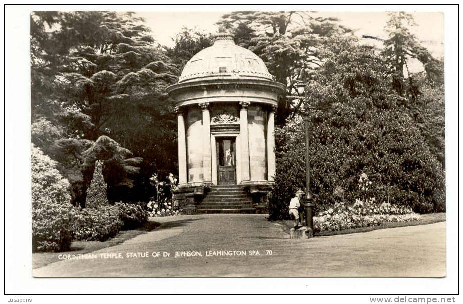 OLD FOREIGN 1875 -  UNITED KINGDOM - ENGLAND - CORINTHIAN TEMPLE, STATUE OF DR Jephson~ Leamington Spa - Oxford