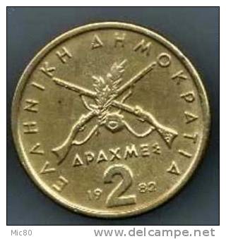 Grèce 2 Drachmes 1982 Ttb - Greece