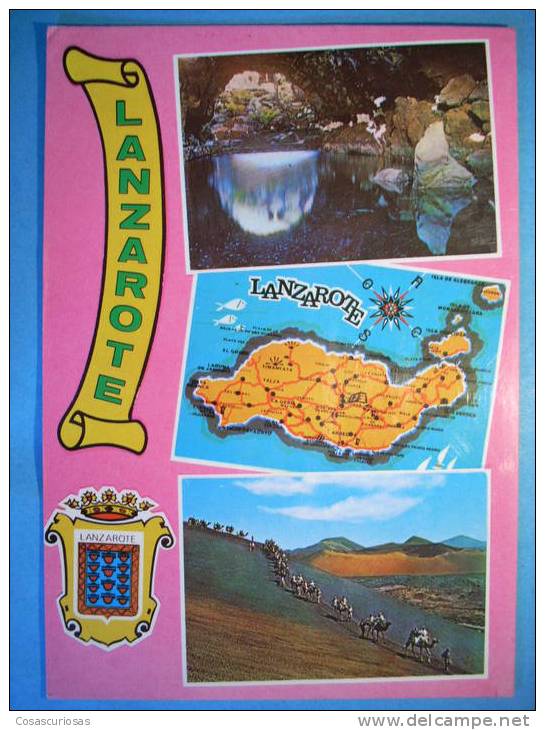 R.4159 CANARIAS LANZAROTE LA ISLA DE LOS VOLCANES AÑOS 70/80 CIRCULADA MIRA MAS POSTALES DE ESTA CIUDAD EN MI TIENDA - Lanzarote