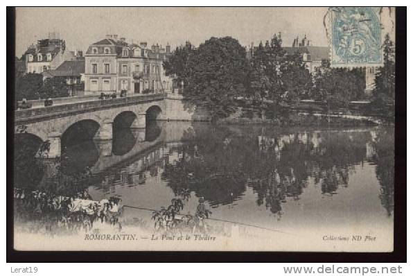 ROMORANTIN....LE PONT ET LE THEATRE........... ECRITE....‹(•¿•)› - Romorantin