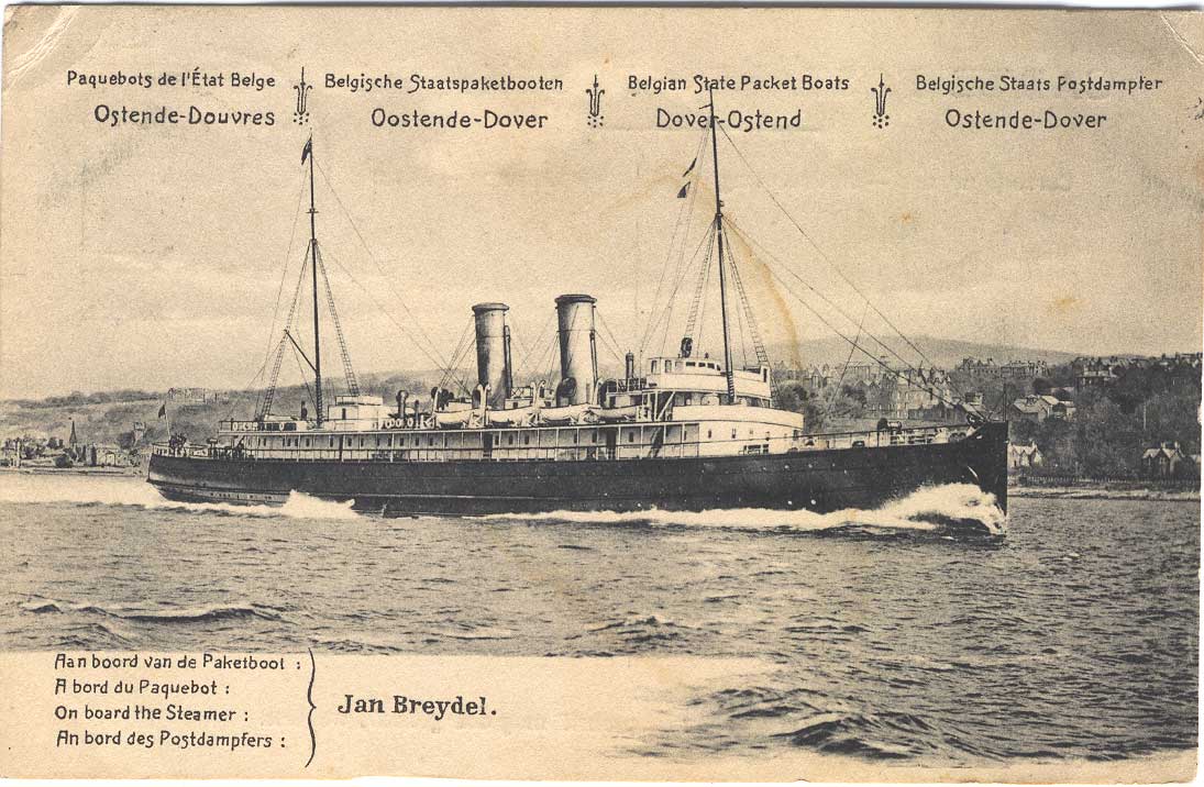 Carte Paquebot N°10 - Jan Breydel - Obl : Oostende : 12-IX-1911 - Tarjetas Transatlánticos