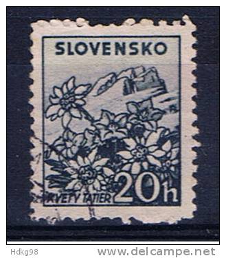 SK+ Slowakei 1940 Mi 73 Edelweiß - Oblitérés