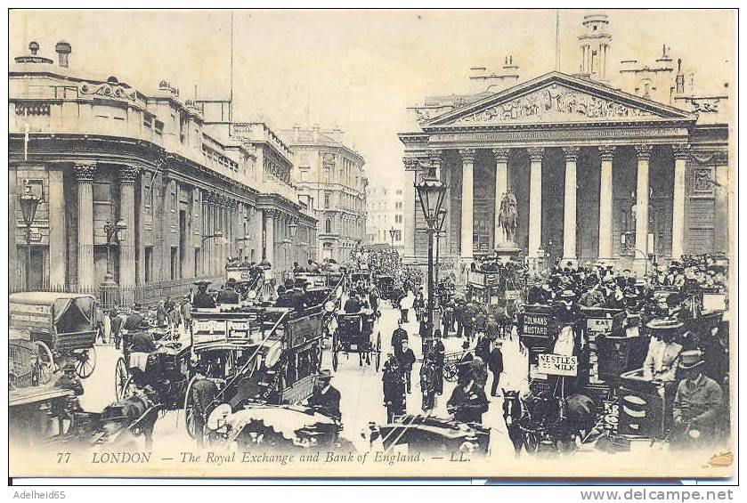 London, The Royal Exchange And Bank Of England Publ.: W&c Lane, Southampton Row, London Ca 1910 - Banken