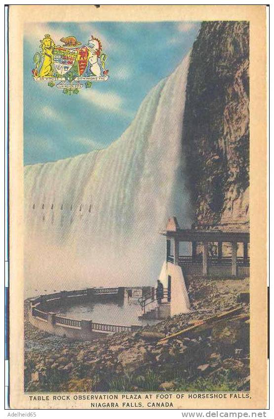 Table Rock Observation Plaza At Foot Of Horseshoe Falls, Niagara Falls, Canada 1955 - Chutes Du Niagara