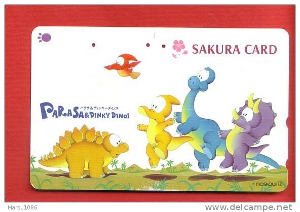 Japan Japon  Telefonkarte Télécarte Phonecard Telefoonkaart -  Sakura  Comic  Dinosaurier Dino Dinos - BD