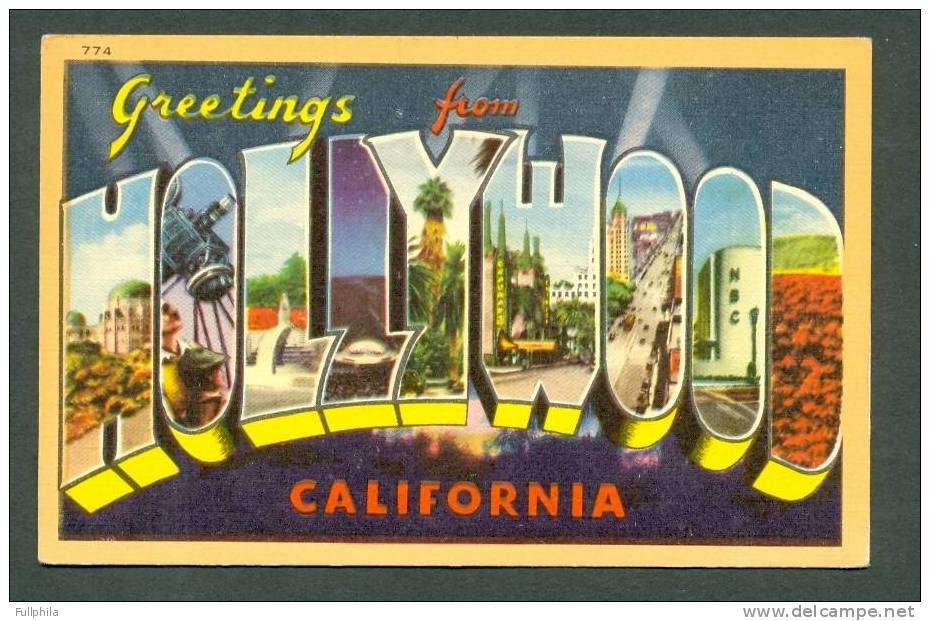 GREETINGS FROM HOLLYWOOD - CALIFORNIA POSTCARD - Los Angeles