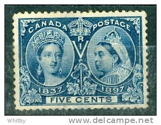 1897 5 Cent  Queen Victoria Diamond Jubilee  #54 M No Gum - Unused Stamps