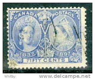 1897 50 Cent  Queen Victoria Diamond Jubilee  #59 - Oblitérés