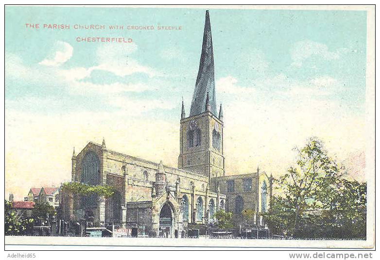 The Parish Church With Crooked Steeple Chesterfield C 1910 - Derbyshire