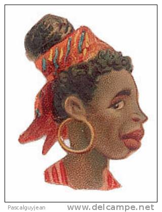 DECOUPI VISAGE DE FEMME NOIRE - AFRICAINE - Other & Unclassified