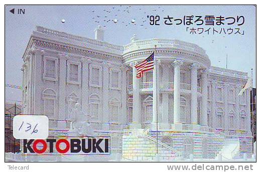 Phonecard Japan USA  Related * Telecarte USA Connectés (136) AMERICAN FLAG * Telefonkarte USA Verbunden - Schede Magnetiche